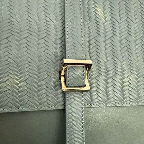 Meli Melo Anthropologie Norina Backpack Seafoam Green Blue Leather Italy - Picture 10 of 16